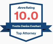 Badge for Avvo Rating 10.0 Yvette Everhart Top Attorney