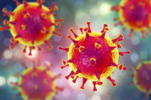 Picture of microscopic coronavirus