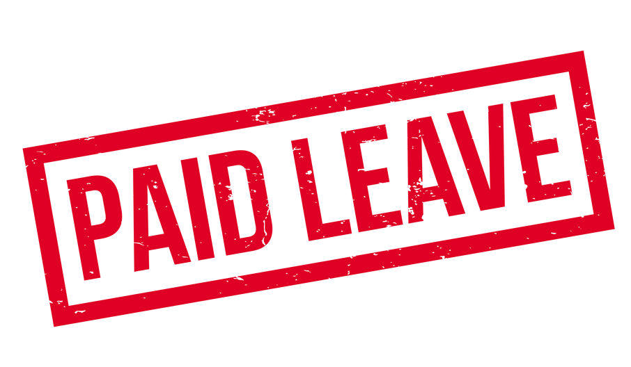 image of Paid Leave stamped in red ink