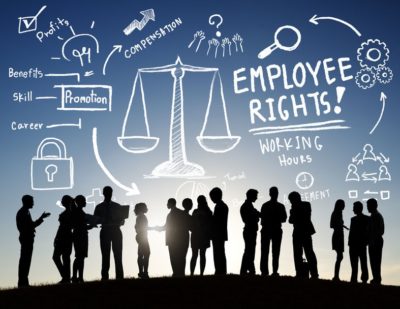 Sass Law Firm Picture of people standing around and writing about Employee Rights Employment Equality 