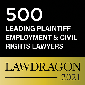 Badge for 2021 Lawdragon 500 Leading Plaintiff Employment and Civil Rights Lawyers