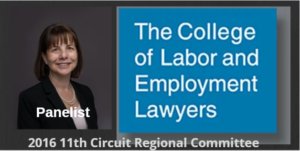 Picture of Cynthia Sass Speaker at 2016 11th Circuit Regional Committee Program by College of Labor & Employment Lawyers