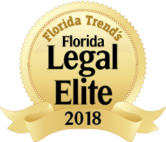 Gold medallion for Florida Trend Florida Legal Elite 2018