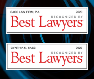 Badges for Best Lawyers for Cynthia Sass and Sass Law Firm 2020