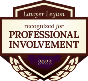 Badge for Lawyer Legion recognized for Professional Involvement 2022