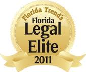 Badge for Florida Trend's Florida Legal Elite award for 2011