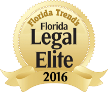 Badge for Florida Trend's Florida Legal Elite award for 2016