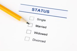 Picture of Status form to be checked SINGLE MARRIED WIDOWED or DIVORCED Marital Status Discrimination