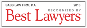 Badge for Sass Law Firm recognized by Best Lawyers 2013