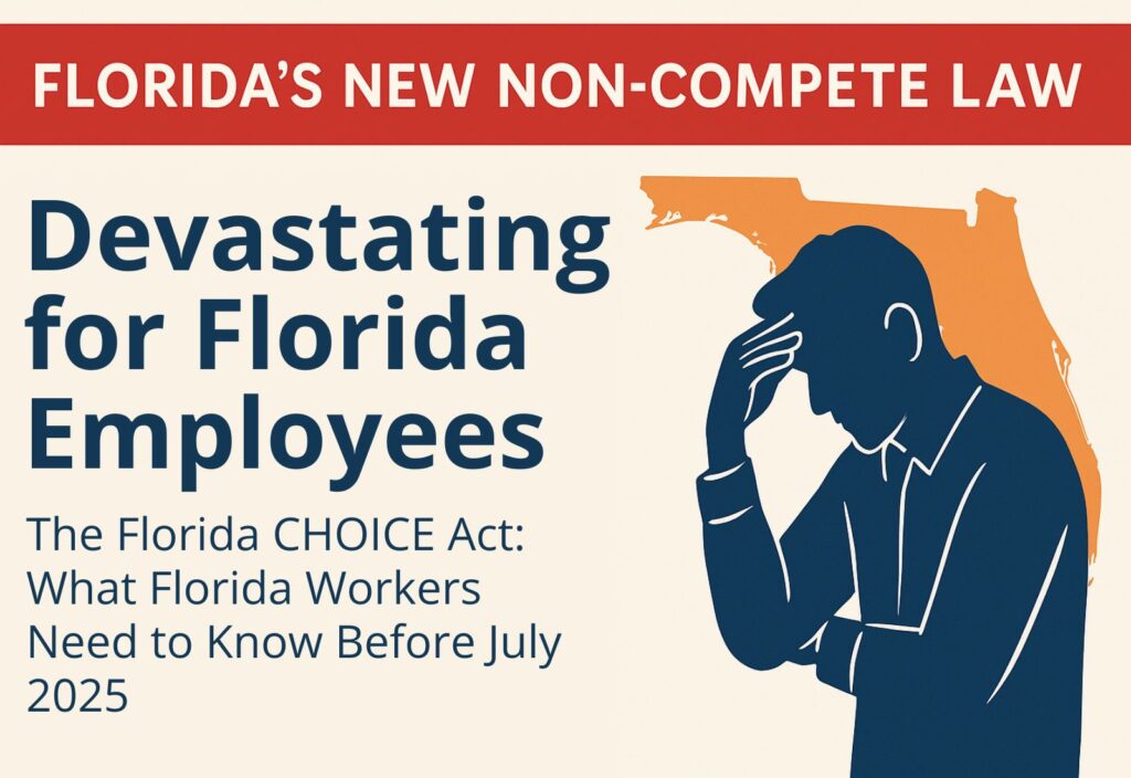 Florida's New Non-Compete Law is Devastating for Florida Employees Graphic