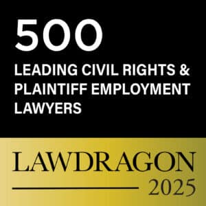 500 Leading Civil Rights & Plaintiff Employment Lawyers LawDragon 2025 Badge