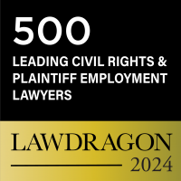 500 Leading Civil Rights & Plaintiff Employment Lawyers LawDragon 2024 Badge